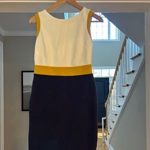 Boden navy and yellow dress